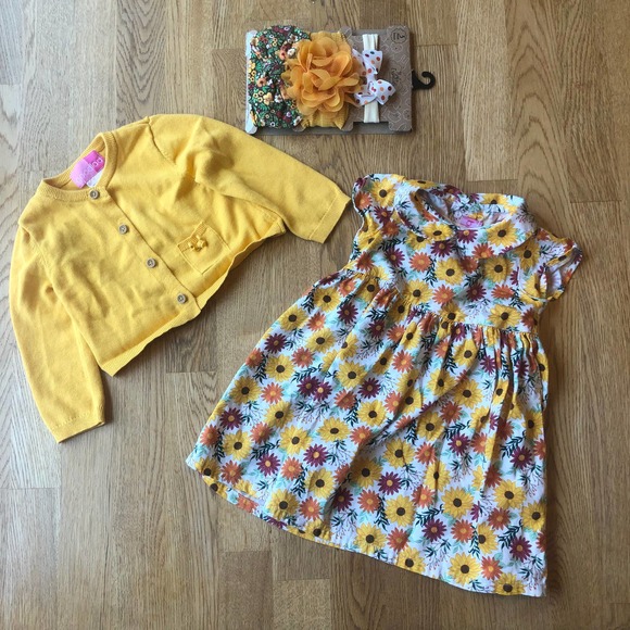 Baby Essentials Fall Dress Outfit Size 24 Months - Picture 2 of 14